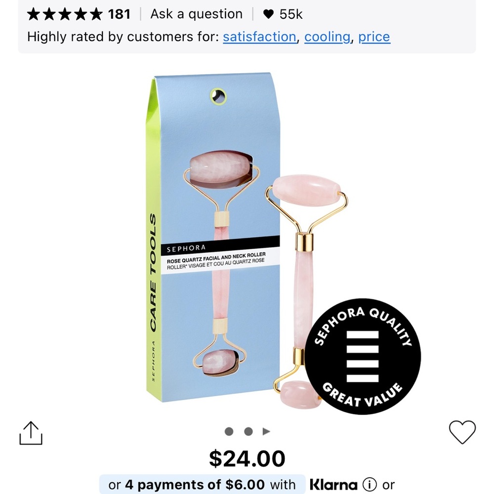 Sephora Pink Quartz Roller